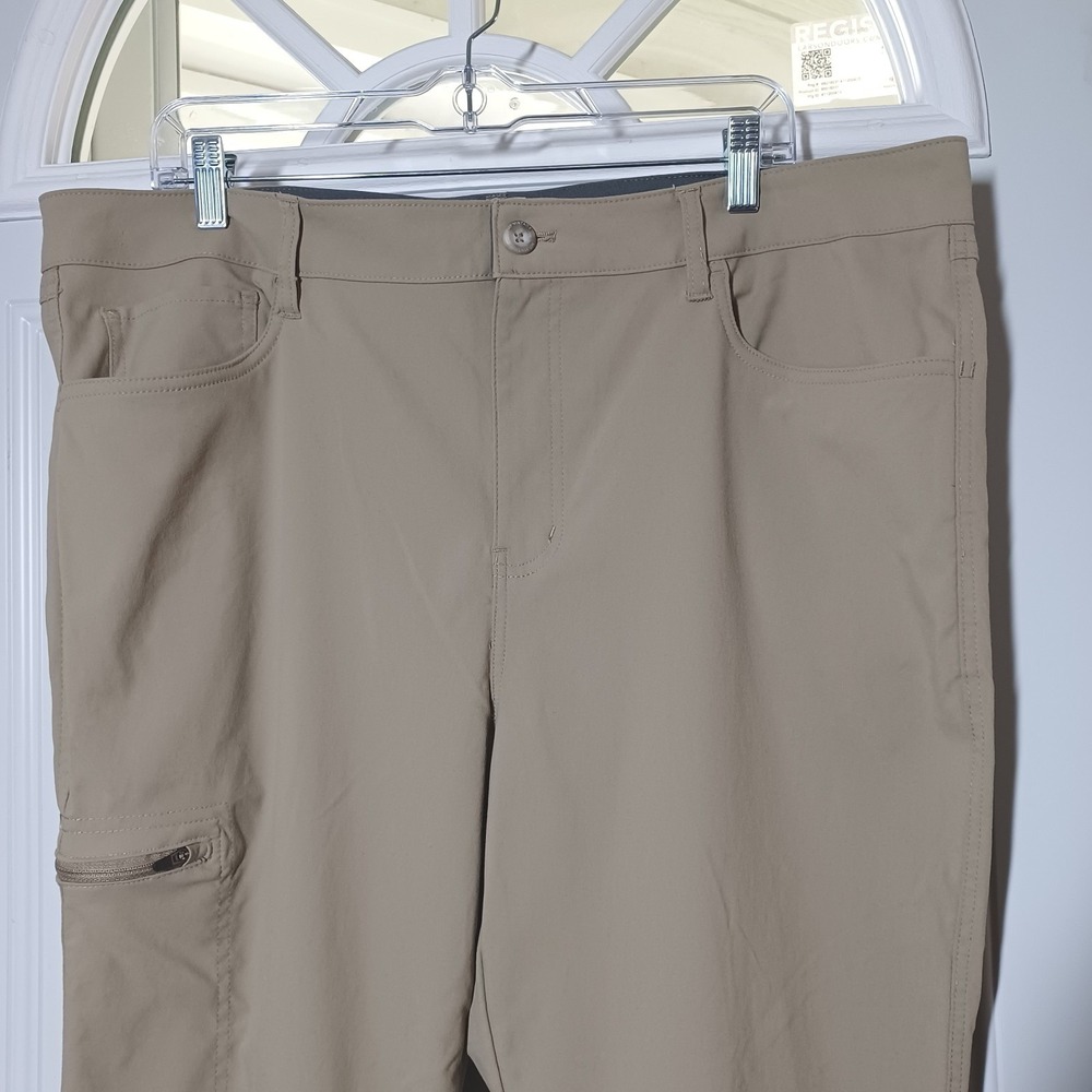 Original Weatherproof Vtg Pants Men's 40x30 Beige Stretch Hiking Outdoor Utility - Picture 2 of 10